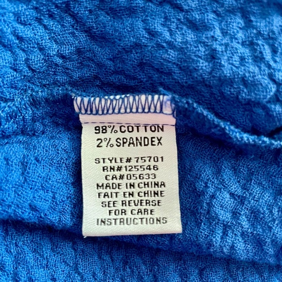 NWT Habitat blue tunic lagenlook top size large. - Picture 6 of 9